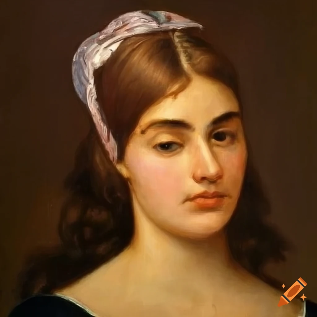 painting of a young woman and girl with bandanas