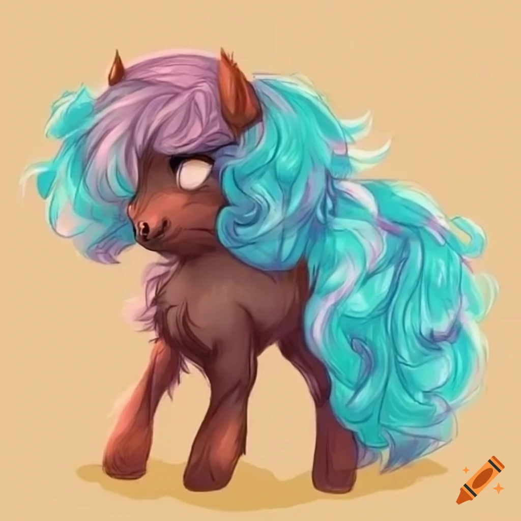 fluffy pony drawing
