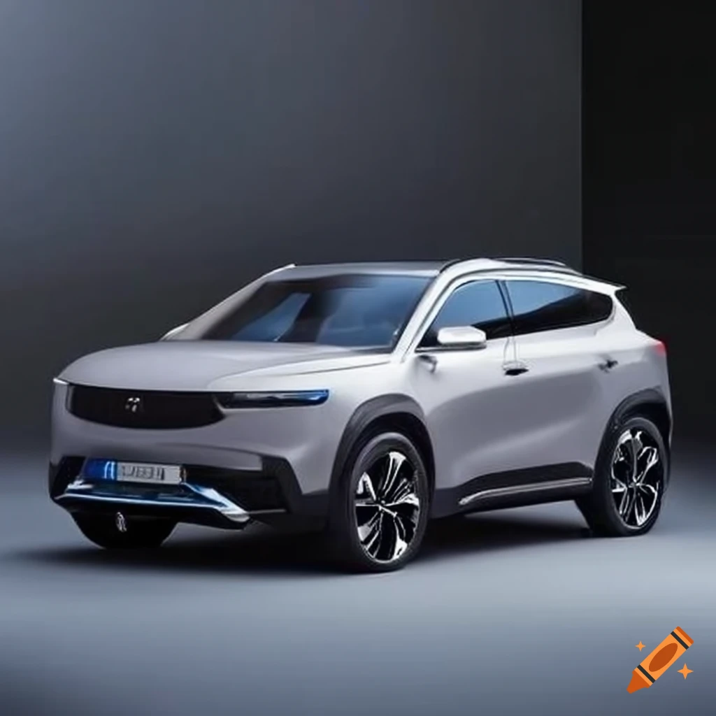 futuristic SUV car with front lightbar