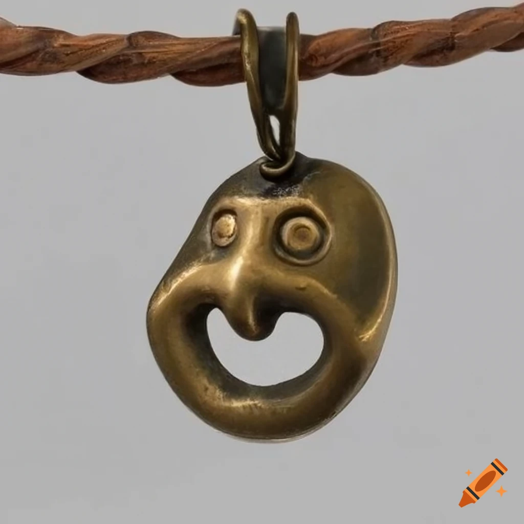 bronze pendant in the shape of a mouth