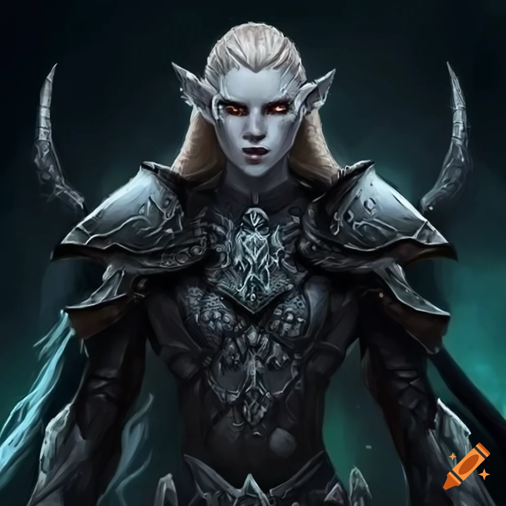 dark elf warrior prepared for battle