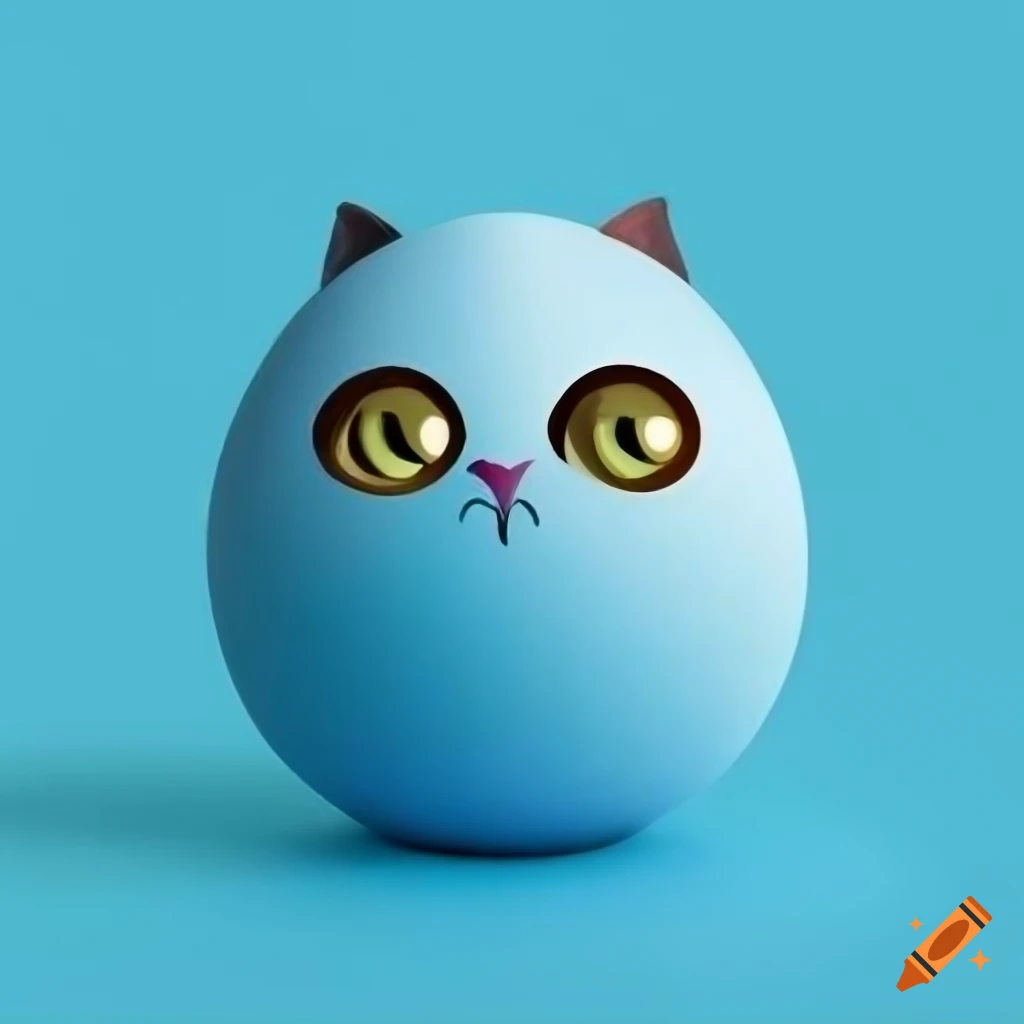 blue background with a cat