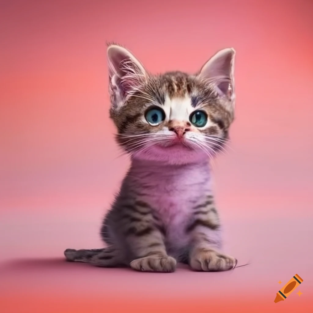 kitten against a cloudy sky