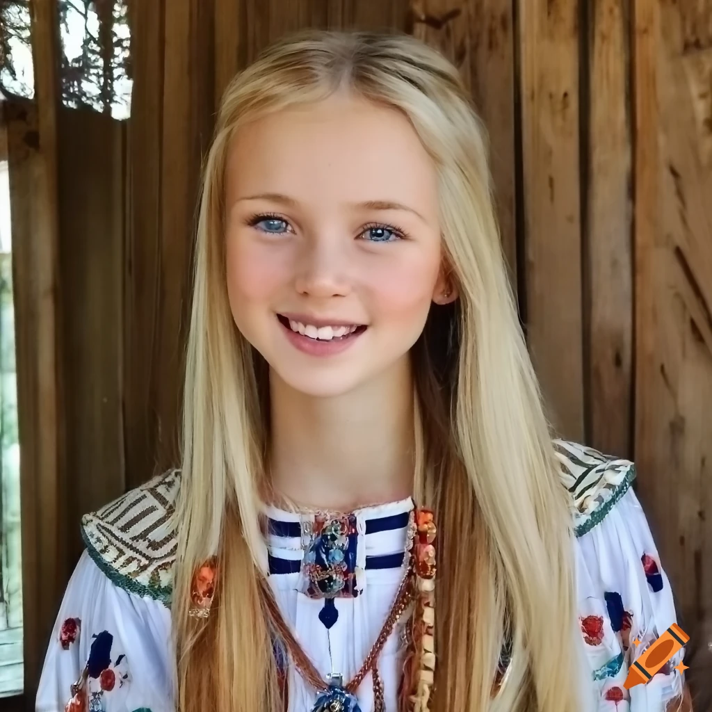 Portrait of a Nordic girl in traditional attire on Craiyon