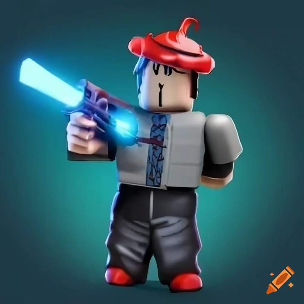 Roblox characters shooting lasers in a game