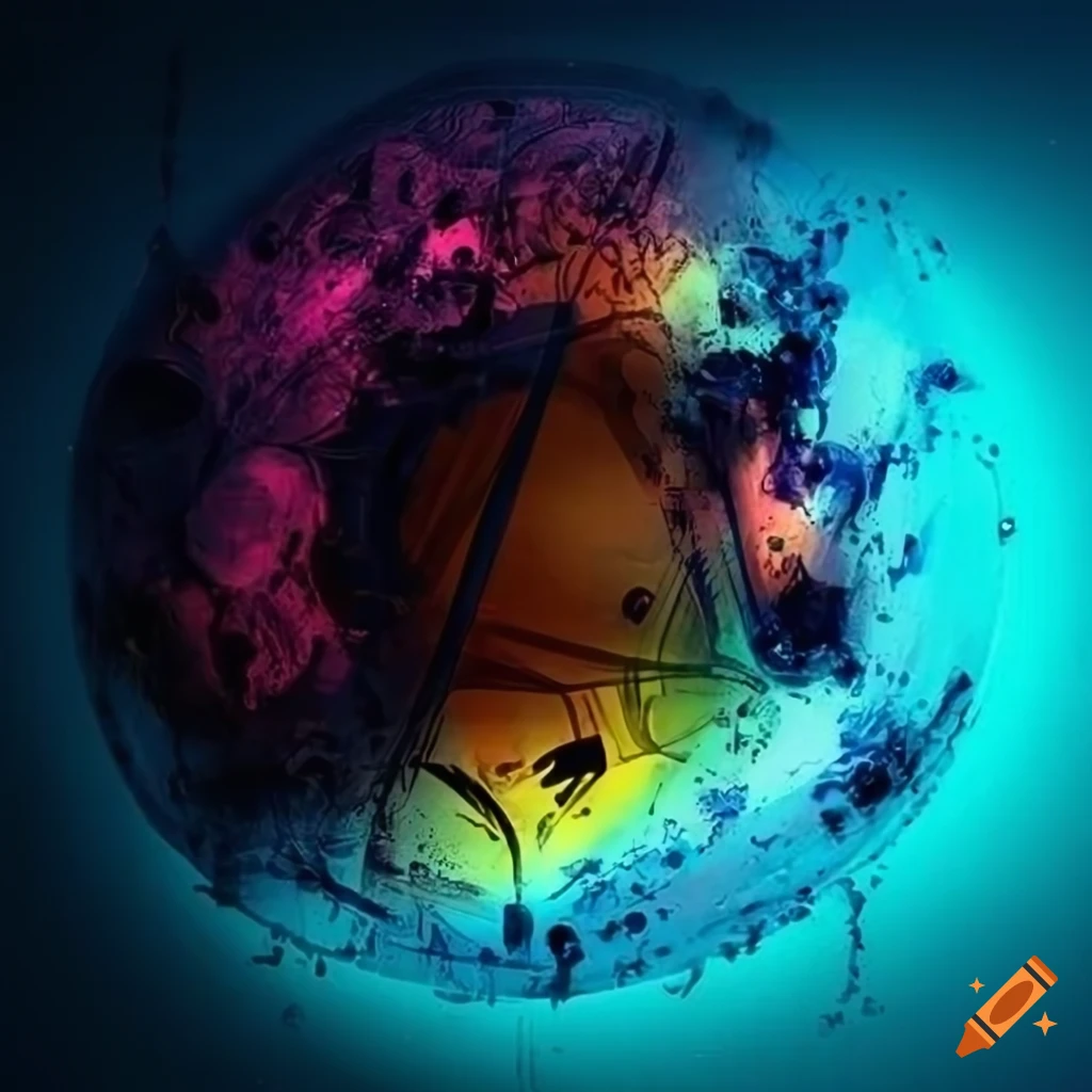 striking abstract artwork for a music album