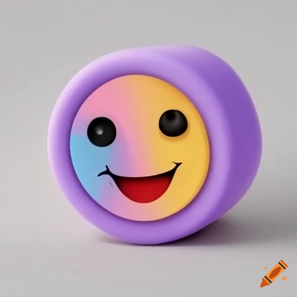 smiling round eraser