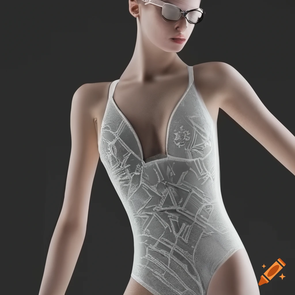 high-resolution 3D rendered swimsuit design