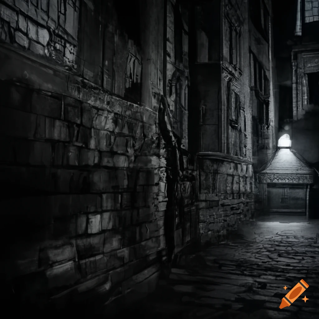 grim and dark cityscape