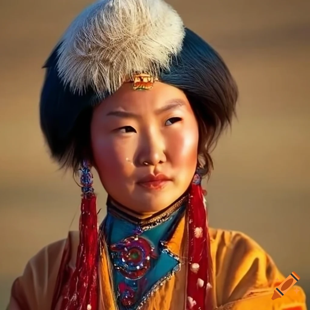 portrait of a beautiful Mongolian woman
