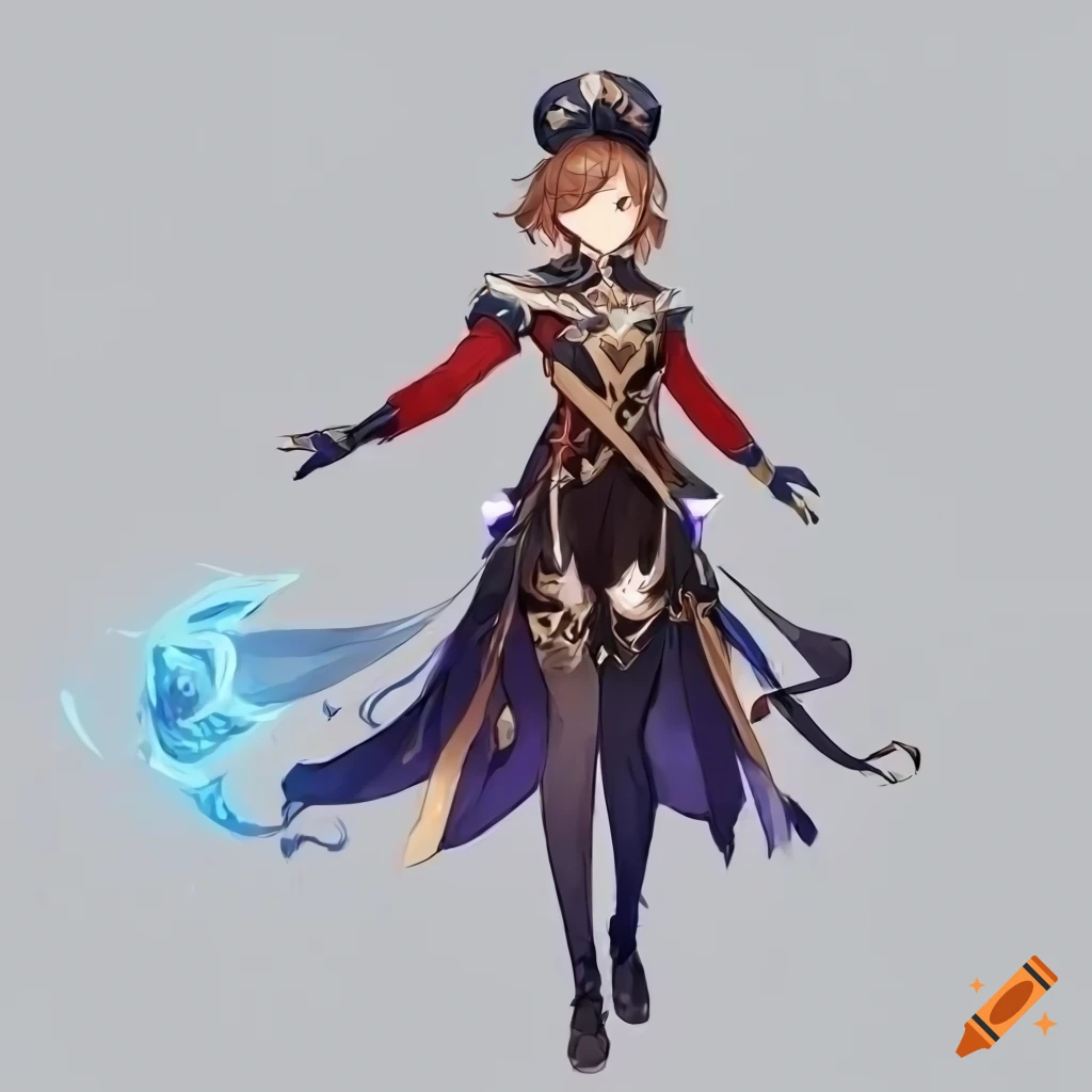 character design sheet of a woman in winter outfit