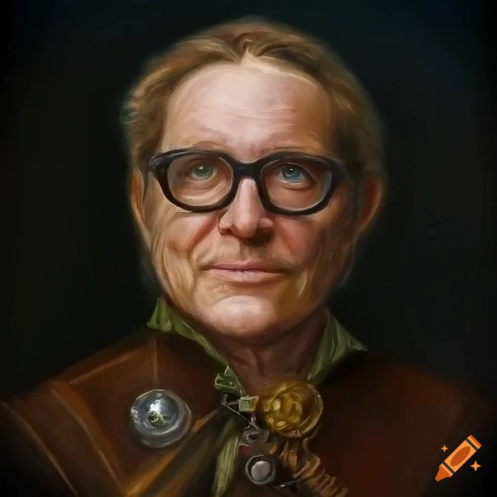oil painting of a portrait of producer Larry Klein
