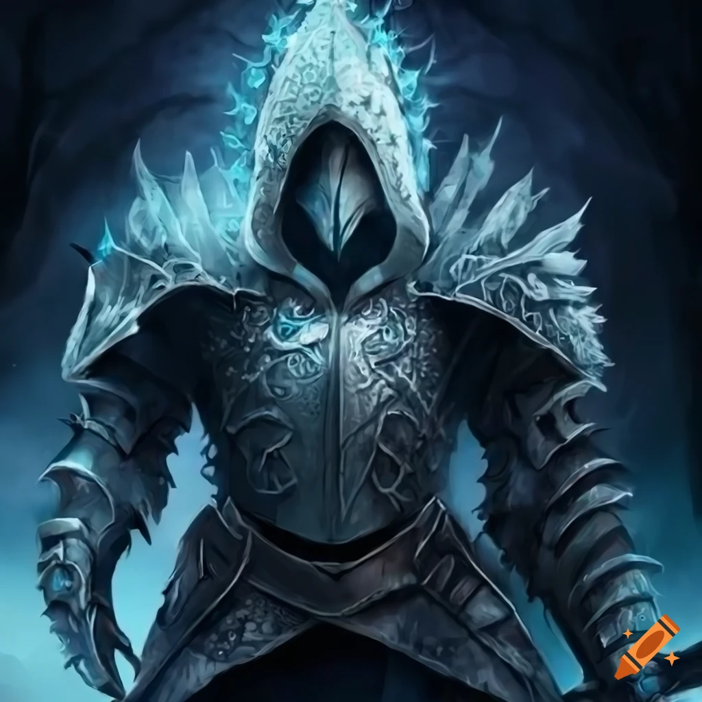 fantasy art of frozen armor