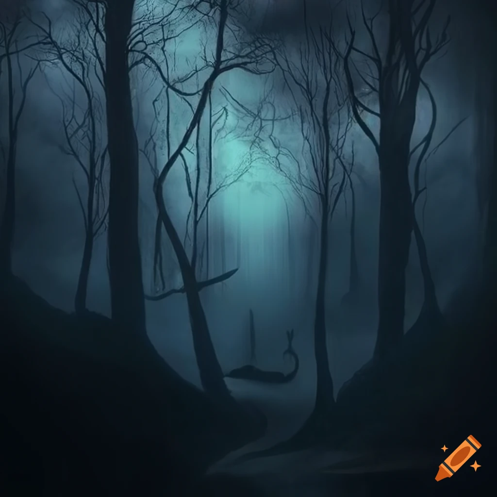 mysterious abstract landscape artwork