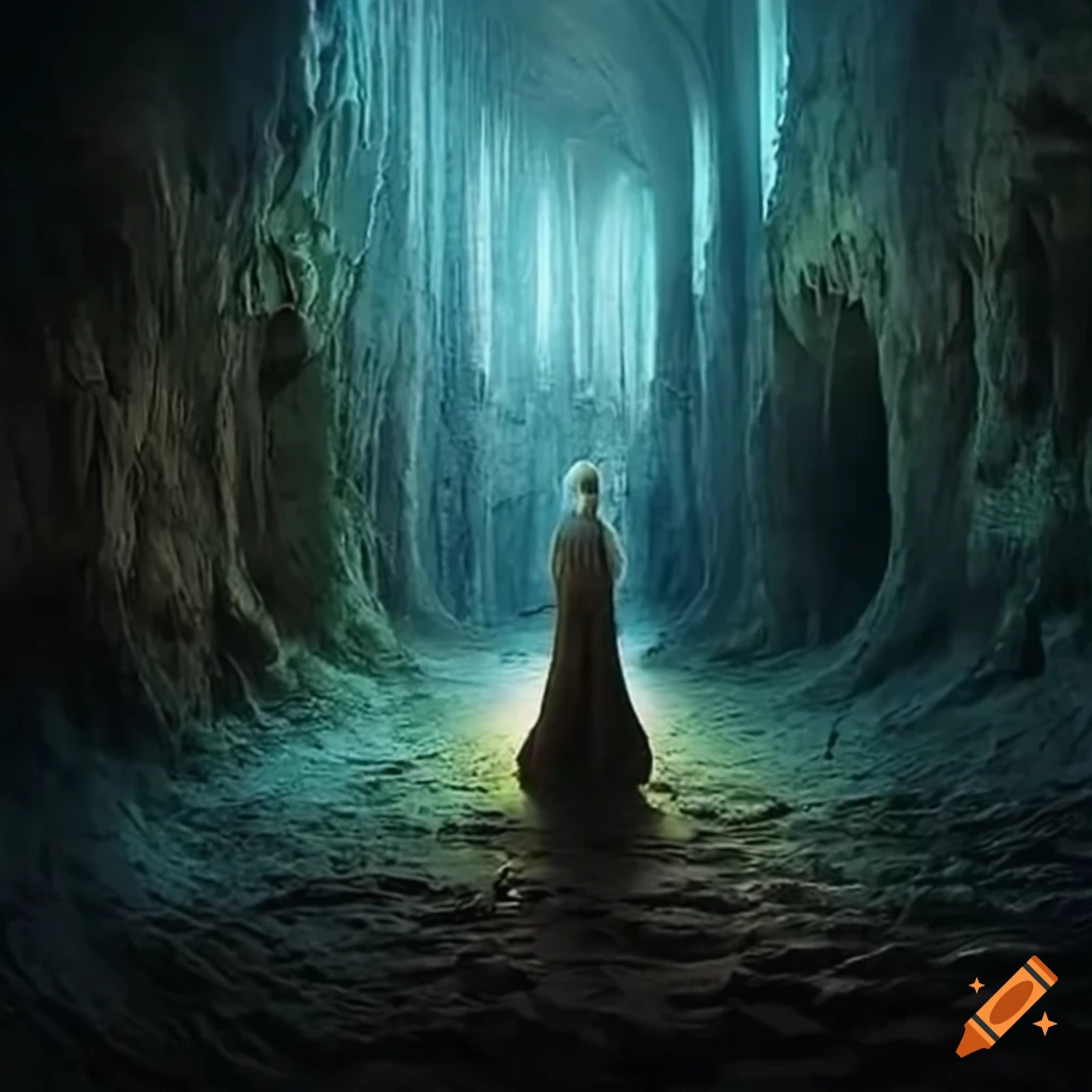 Photo of mysterious subterranean cities in caves on Craiyon