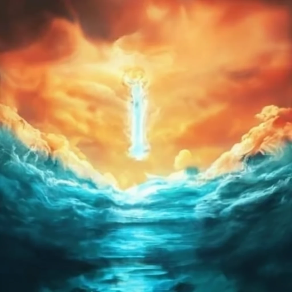 Representation of a divine message on Craiyon