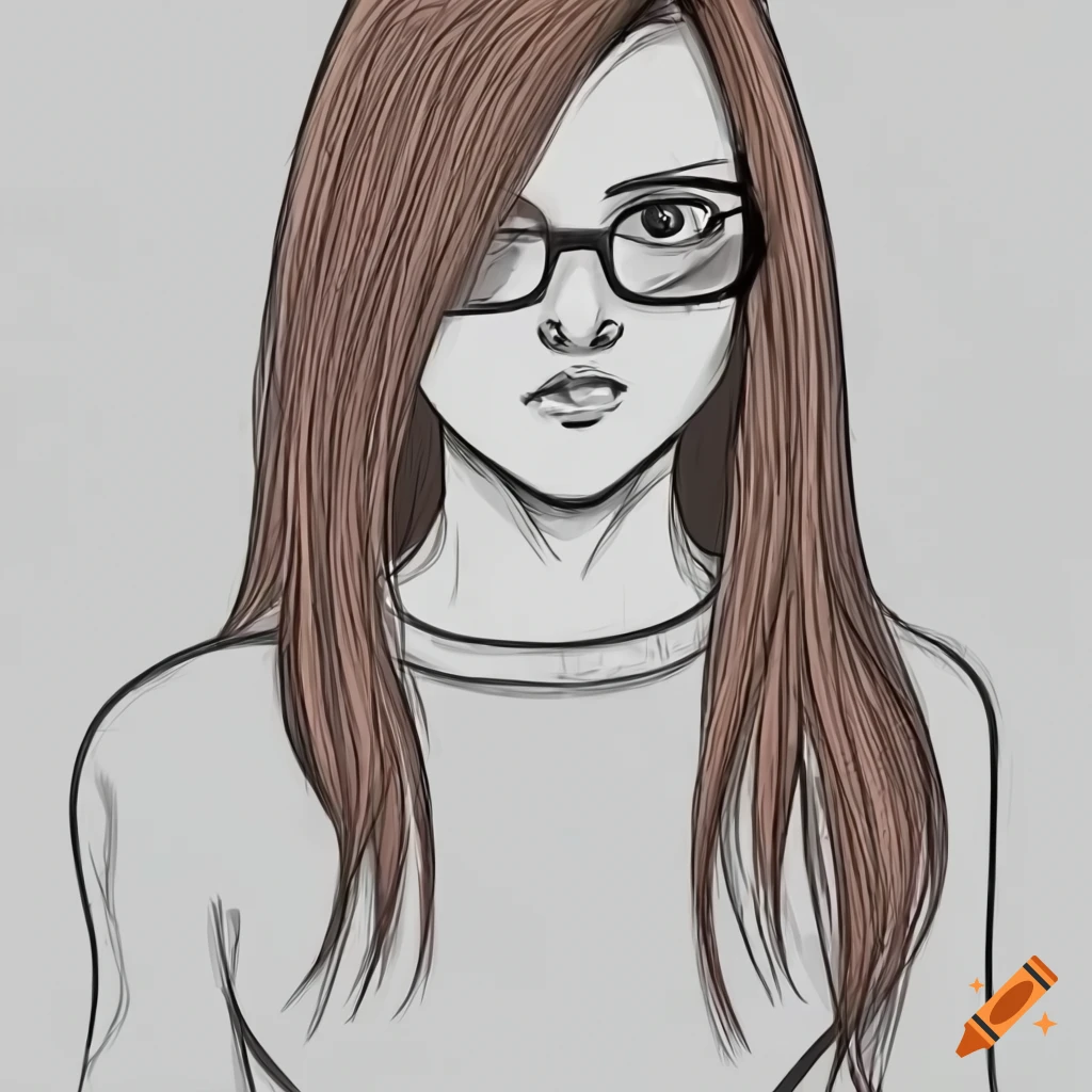 anime-style character with brown hair and glasses
