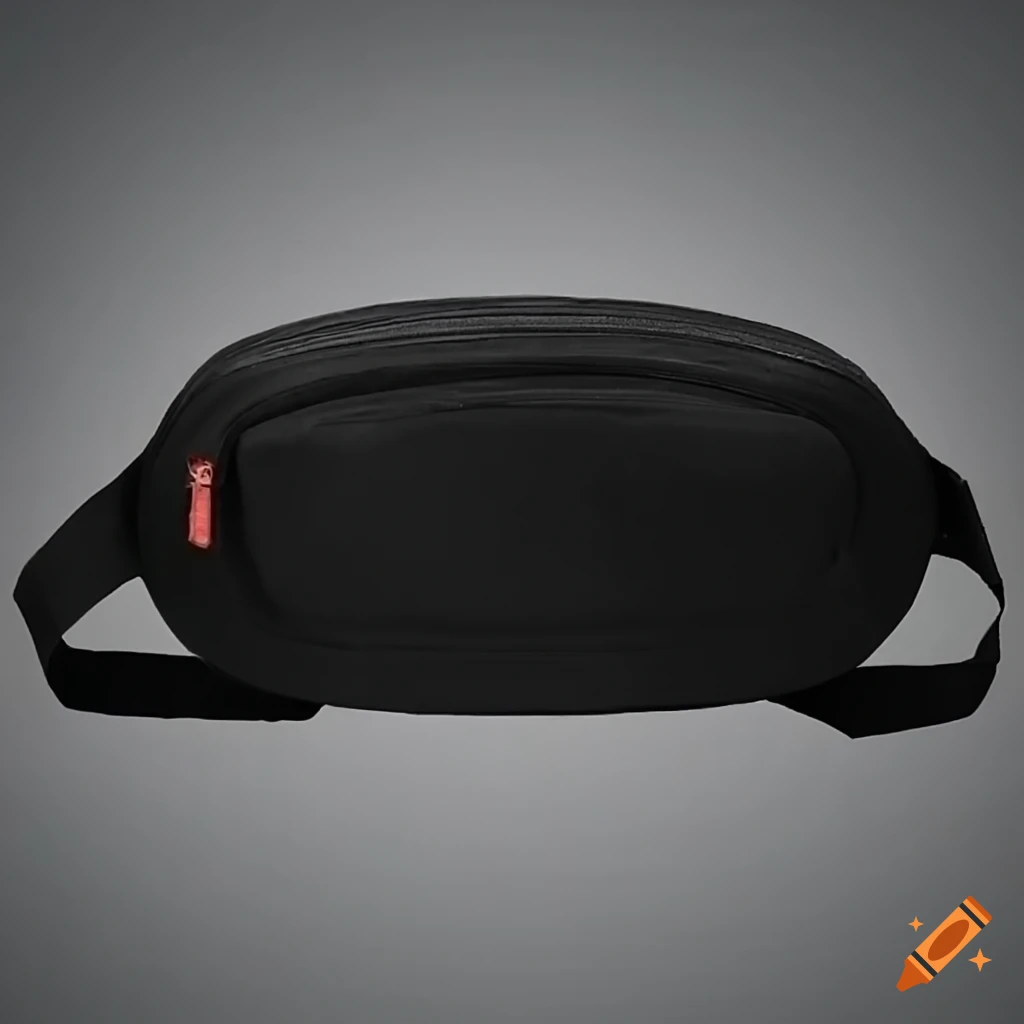plain black oval-shaped cross body bag