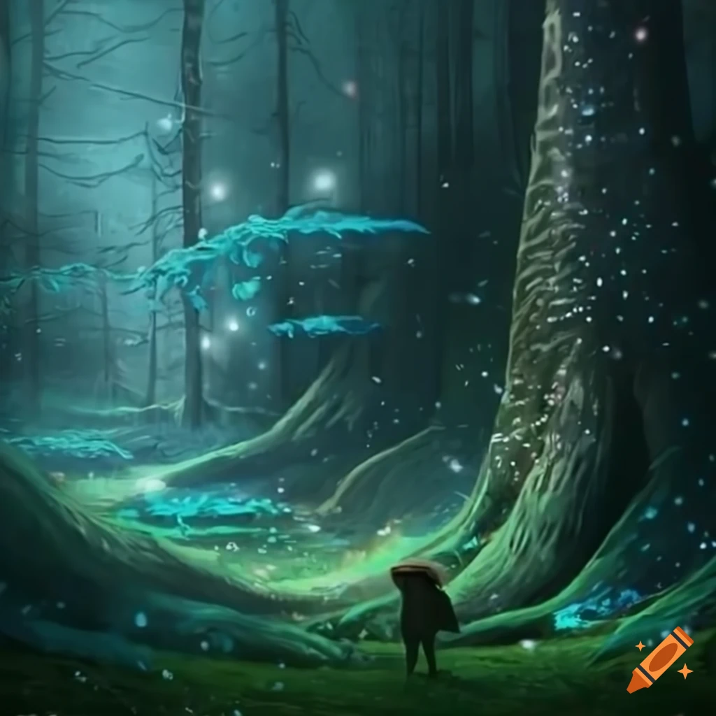 artwork of a covered in glitter scene