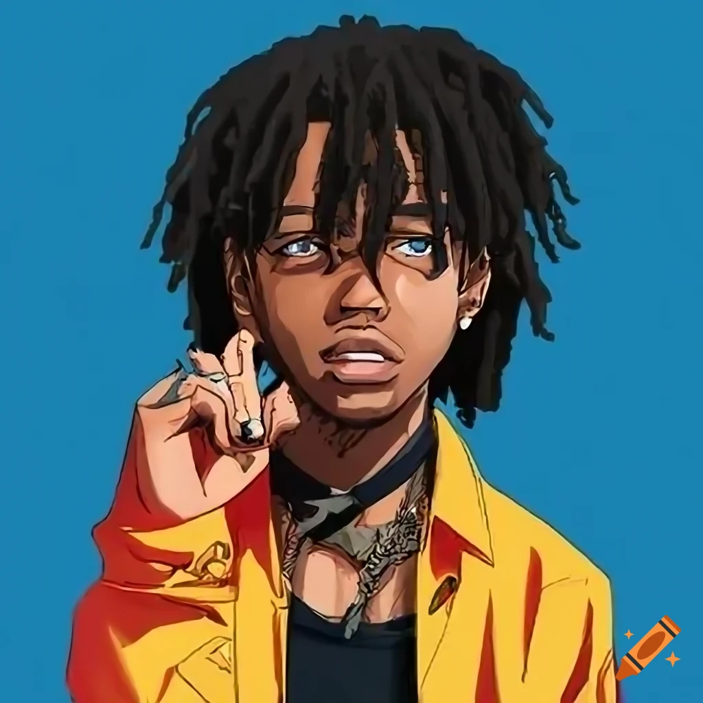 Anime style artwork of rapper jid on Craiyon