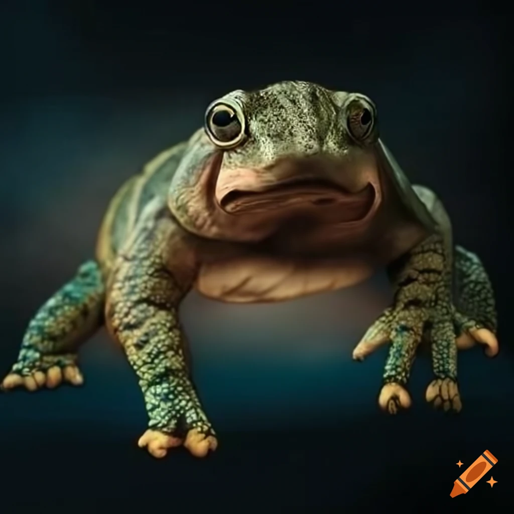 image of giant prehistoric amphibians in a lush environment