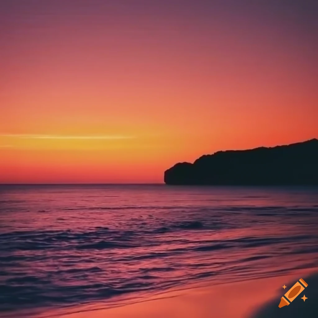 sunset on a beach