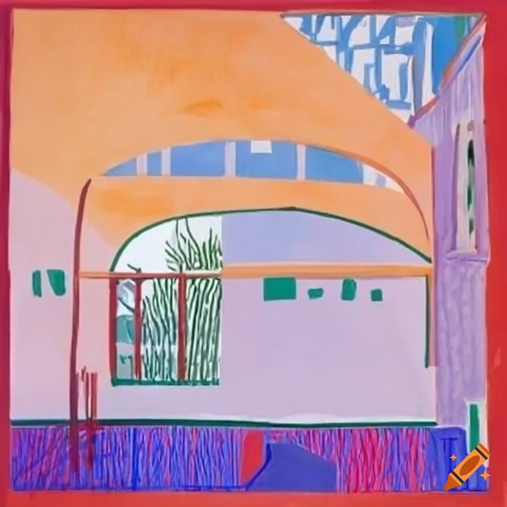 special-shaped spatial structure artwork by Milton Avery and David Hockney