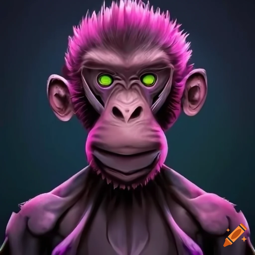 cyber monkey digital artwork