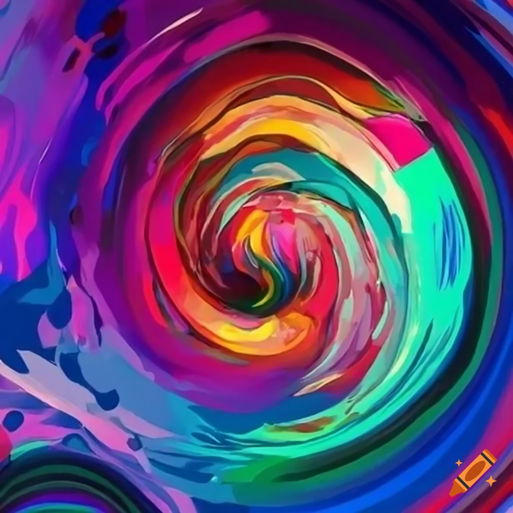 colorful artwork for the song "Initial Dive"