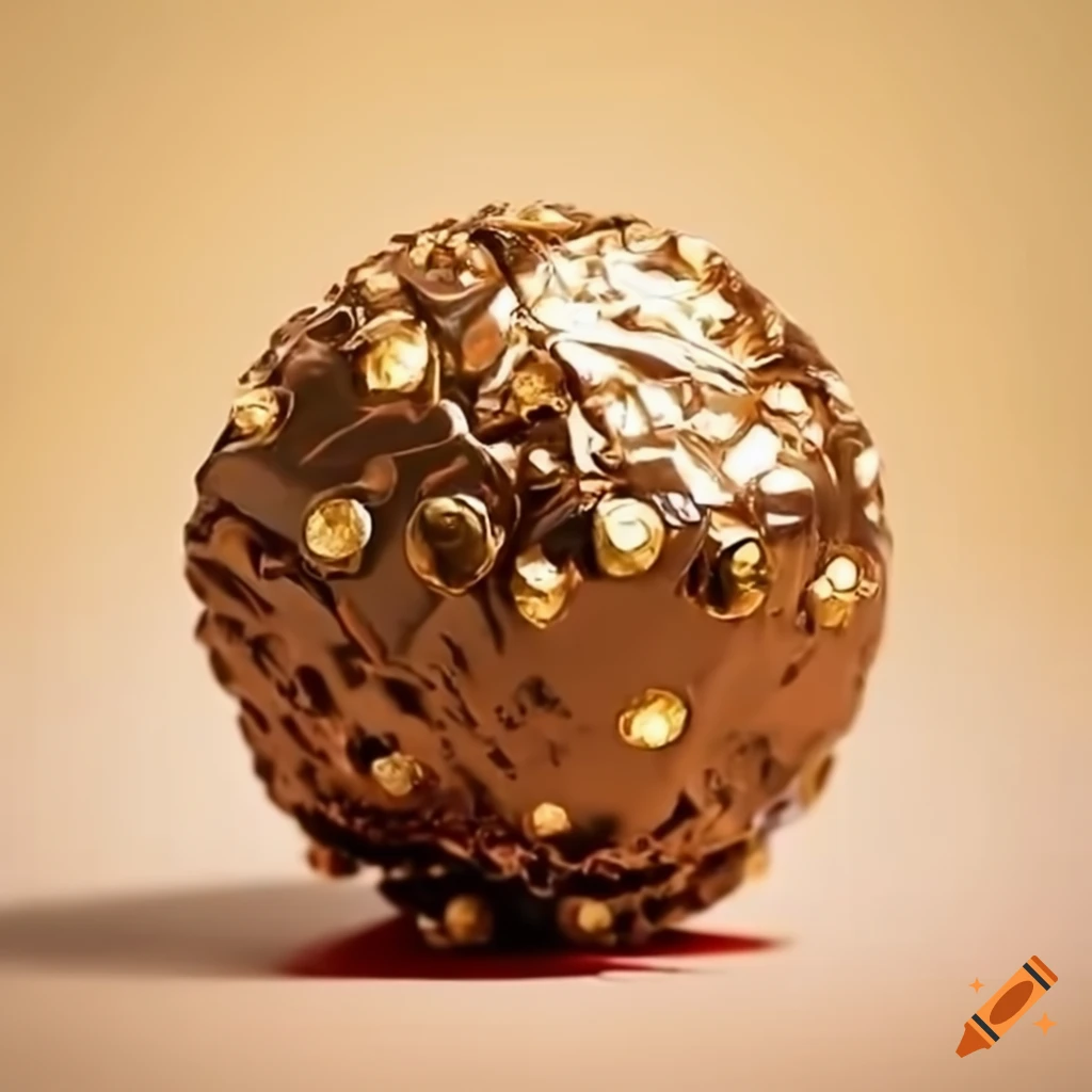 bath bomb in the shape of a Ferrero Rocher