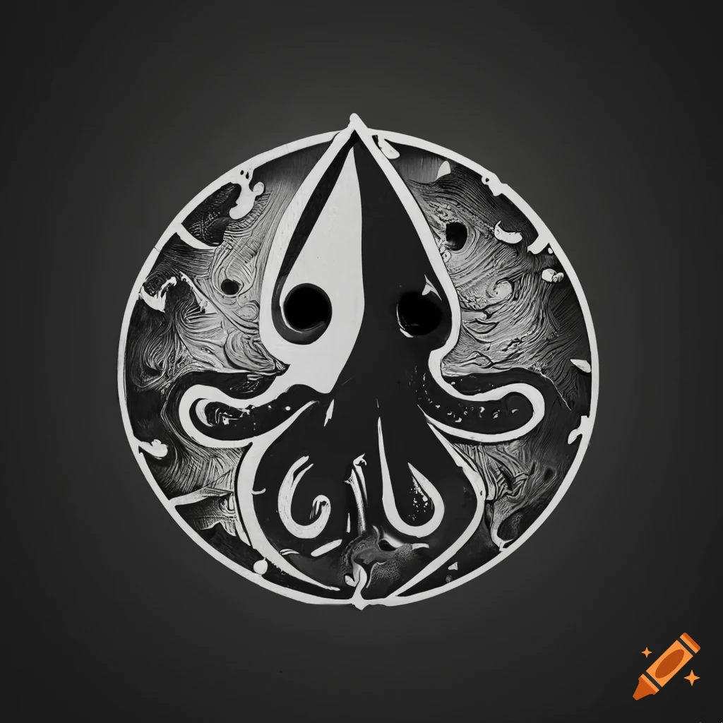 stencil logo for Squid Ink beer brewing company