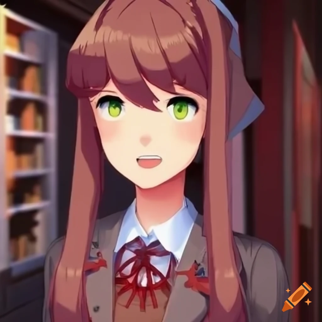 Disneystyle movie poster of doki doki literature club on Craiyon