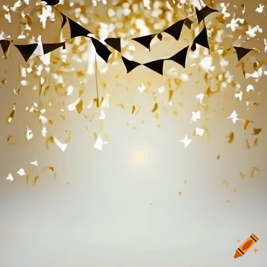 elegant white and gold graduation party background