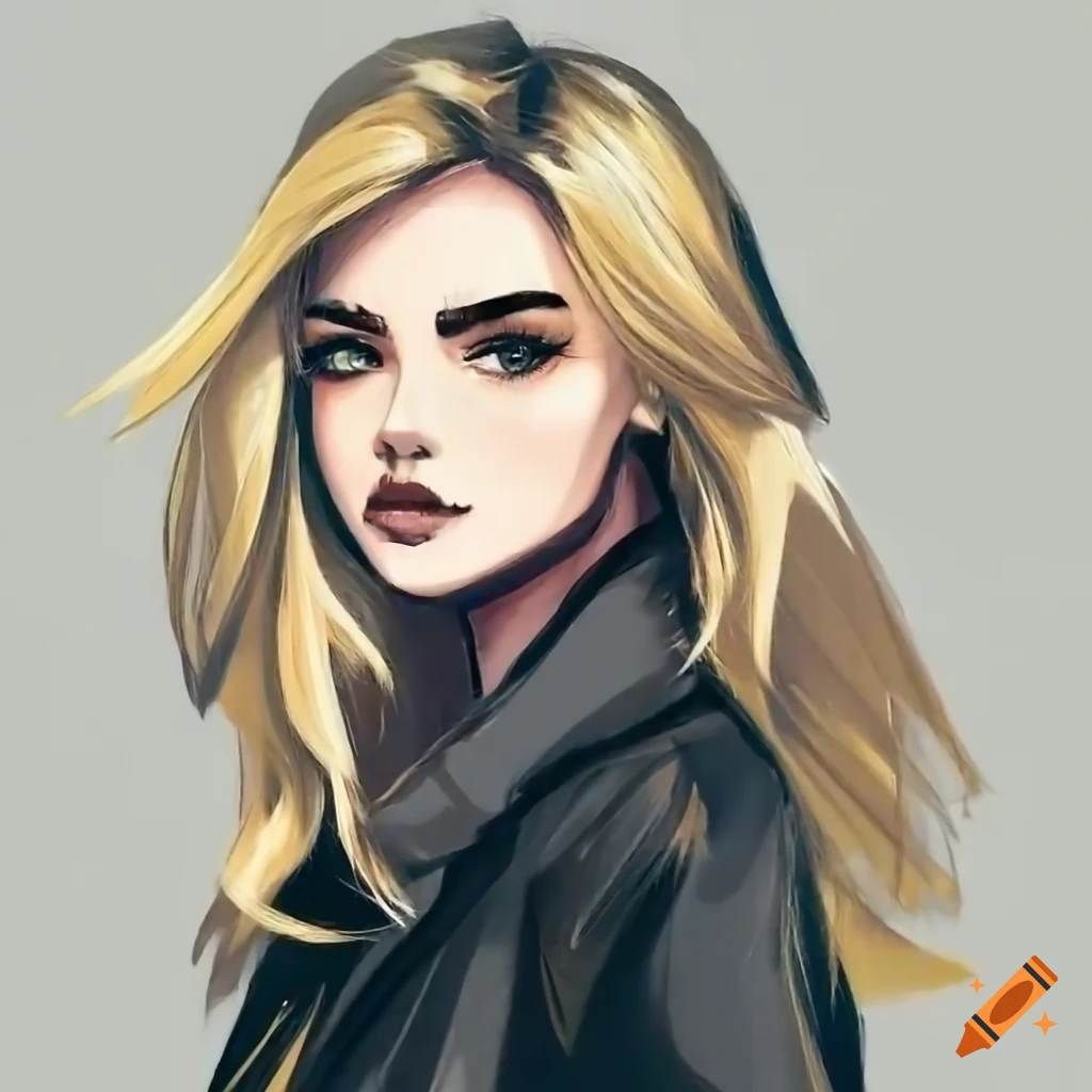portrait of a young woman with blonde hair and brown eyes