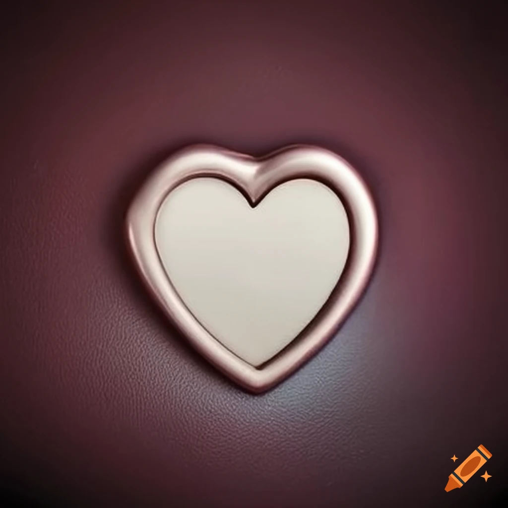 white wax seal with metallic heart