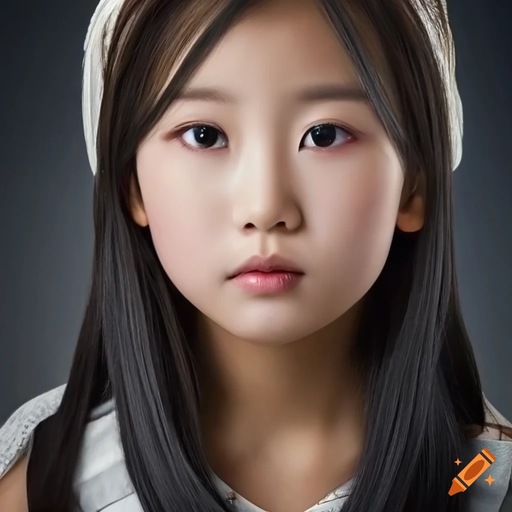 hyperrealistic portrait of a beautiful Korean girl