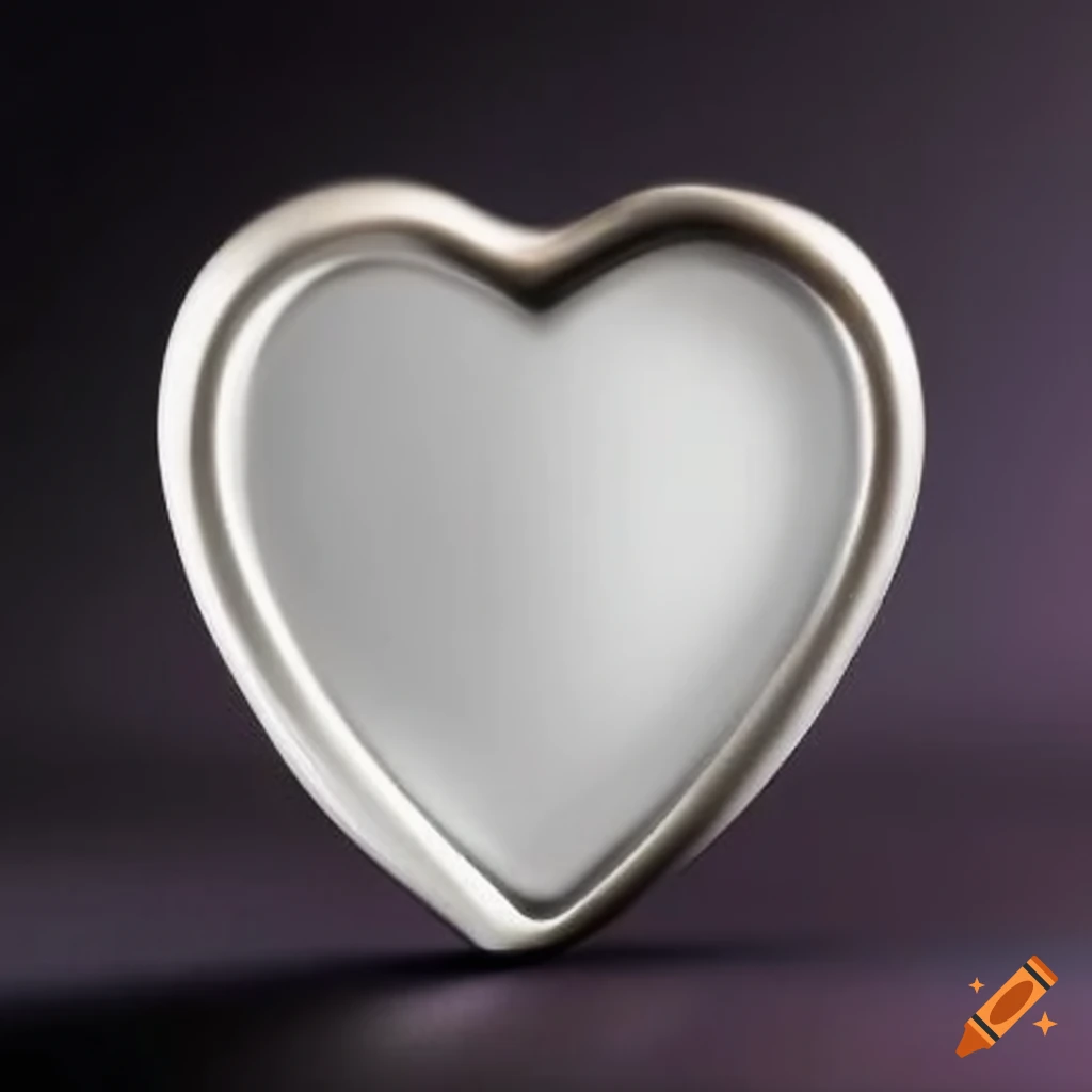 white wax seal with metallic heart