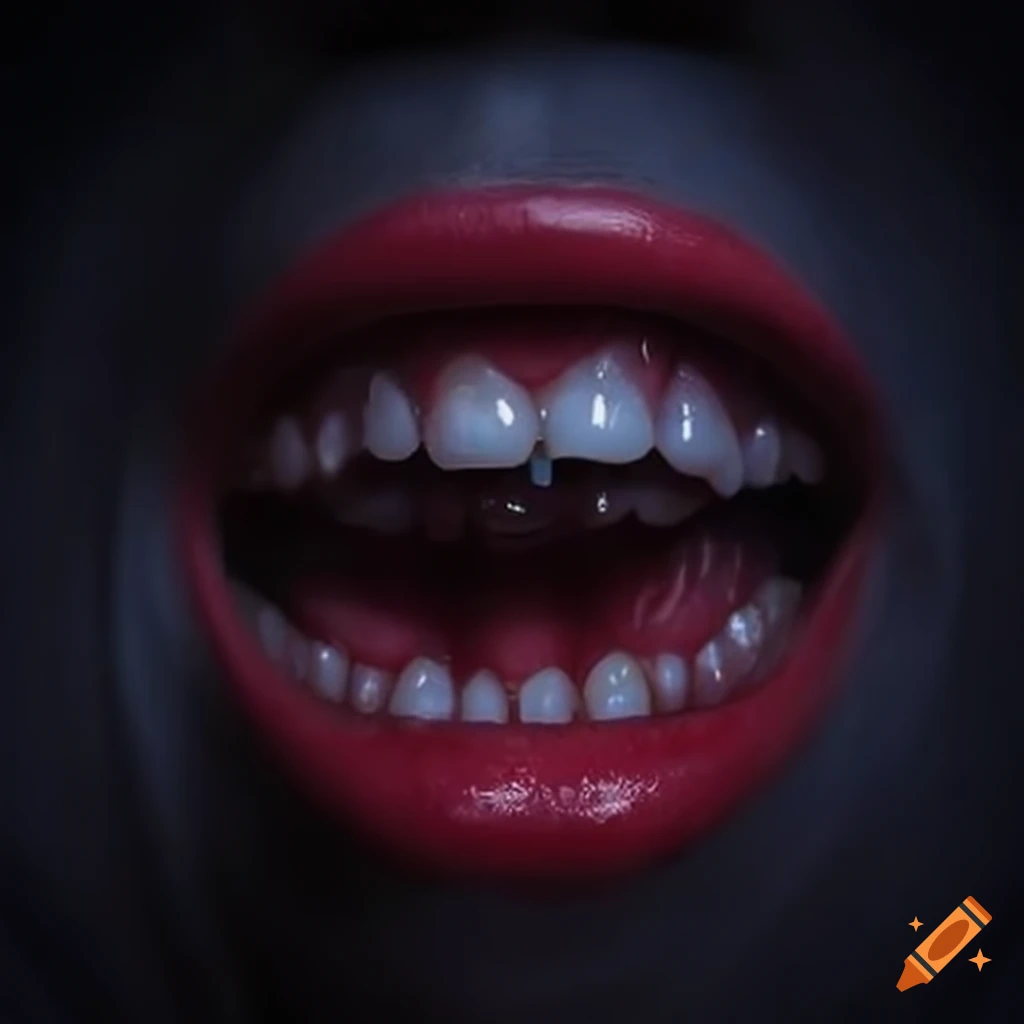 surreal artwork of a universe inside a mouth