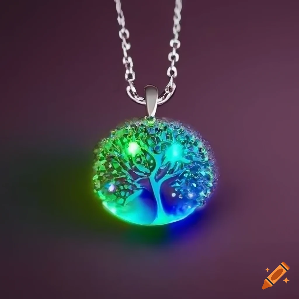 sparkling Tree-shaped necklace of Eternal Life