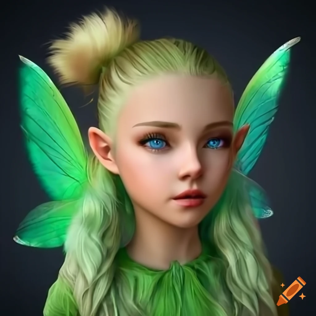 Cgi depiction of a beautiful female pixie fairy