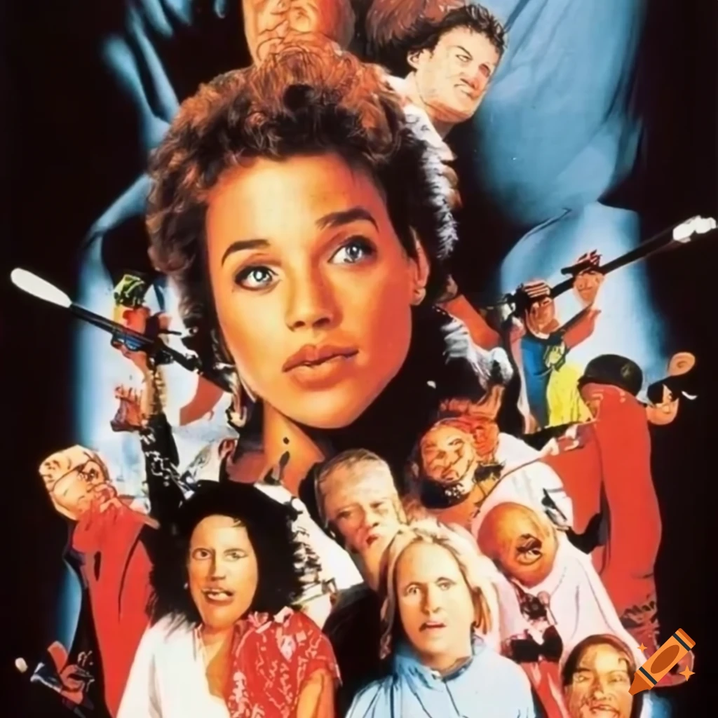 Poster of a 90s 2000s ski comedy movie on craiyon