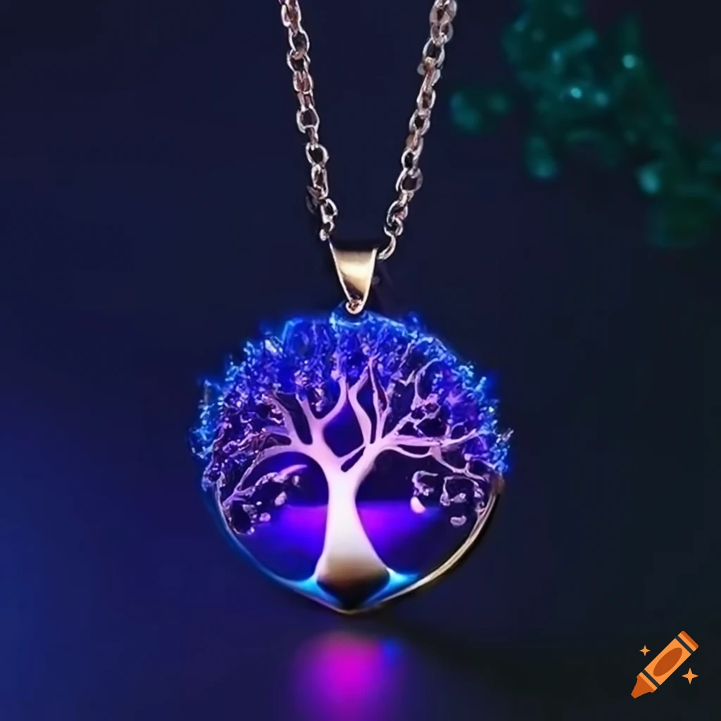 sparkling Tree-shaped necklace of Eternal Life
