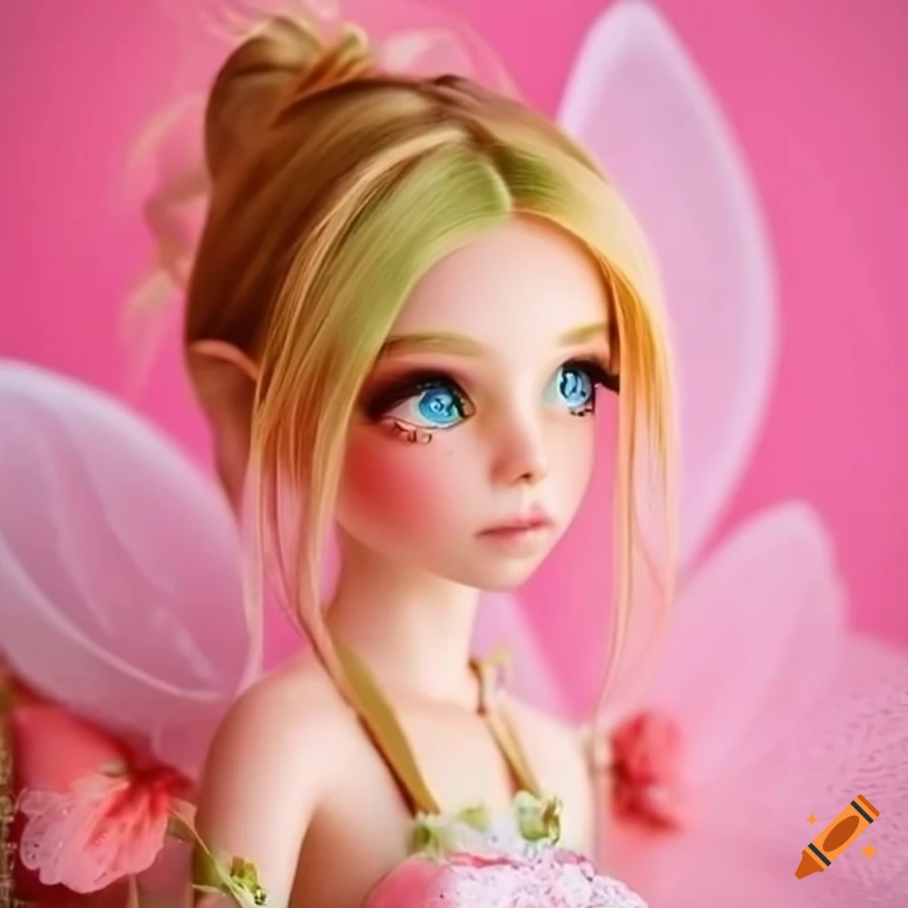 image of a beautiful pixie fairy with strawberry-themed outfit