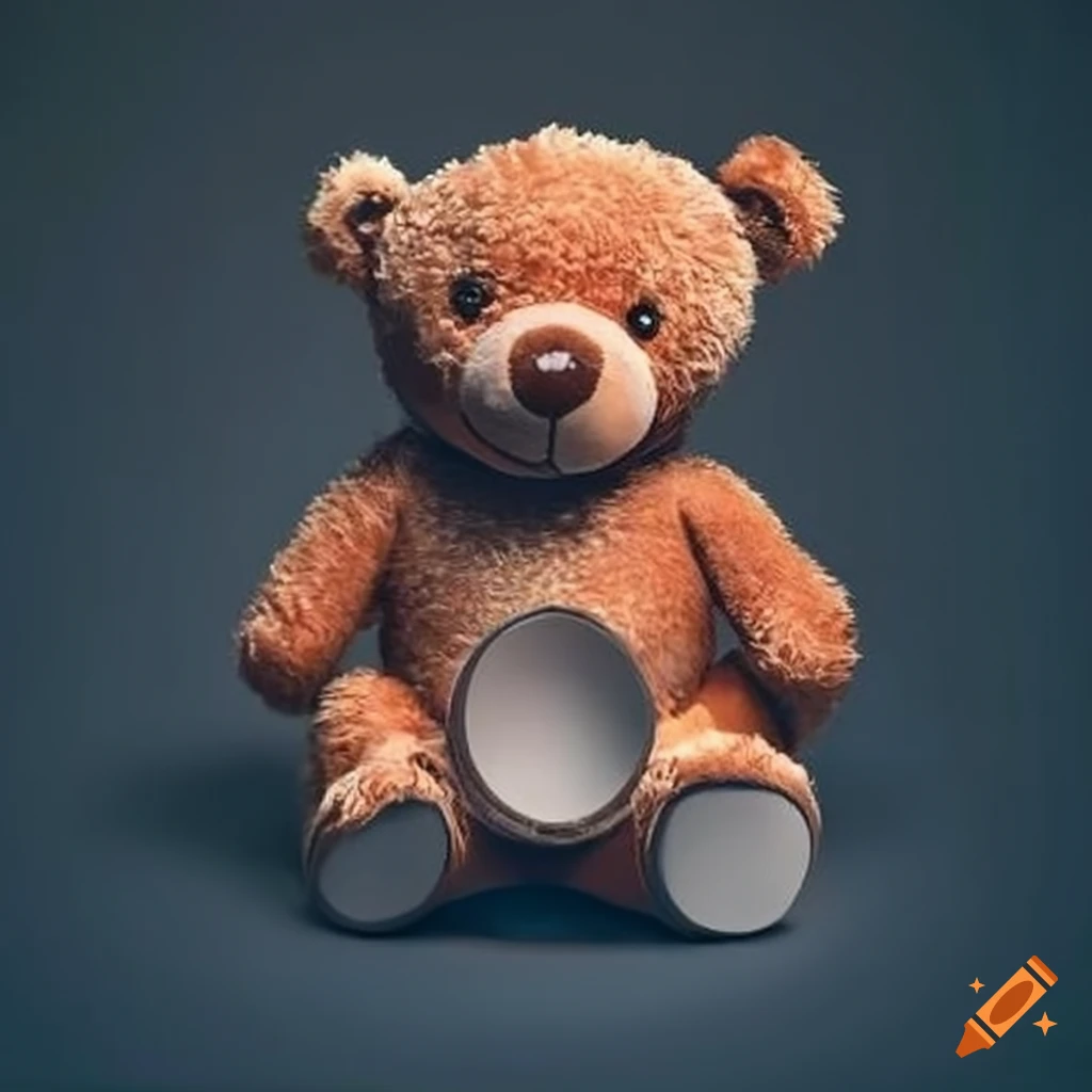 Teddy bear sitting on a toilet