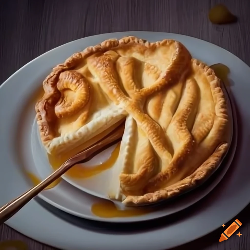 Delicious corn pies with honey on a plate with a fork