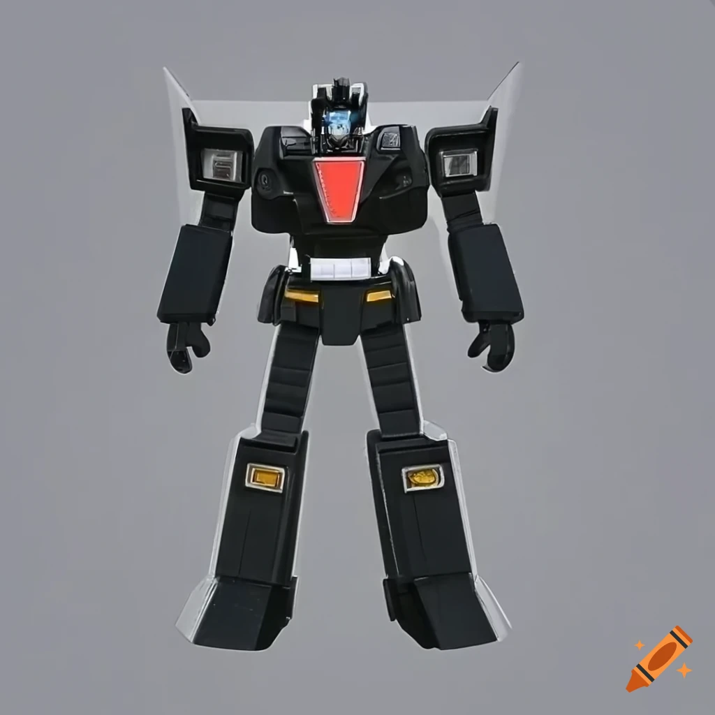 Transformers cartoon character sheet robot transforming into black