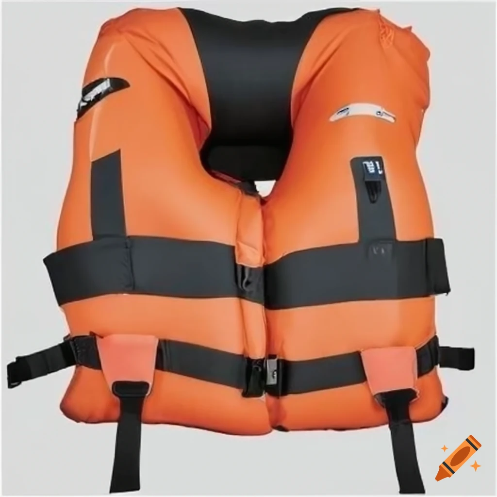 Inflatable canoe with a lifejacket