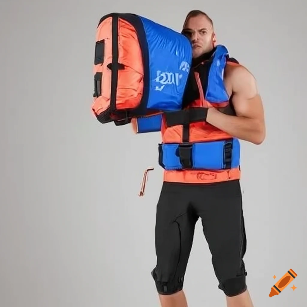 Upside down extra large lifejacket on Craiyon