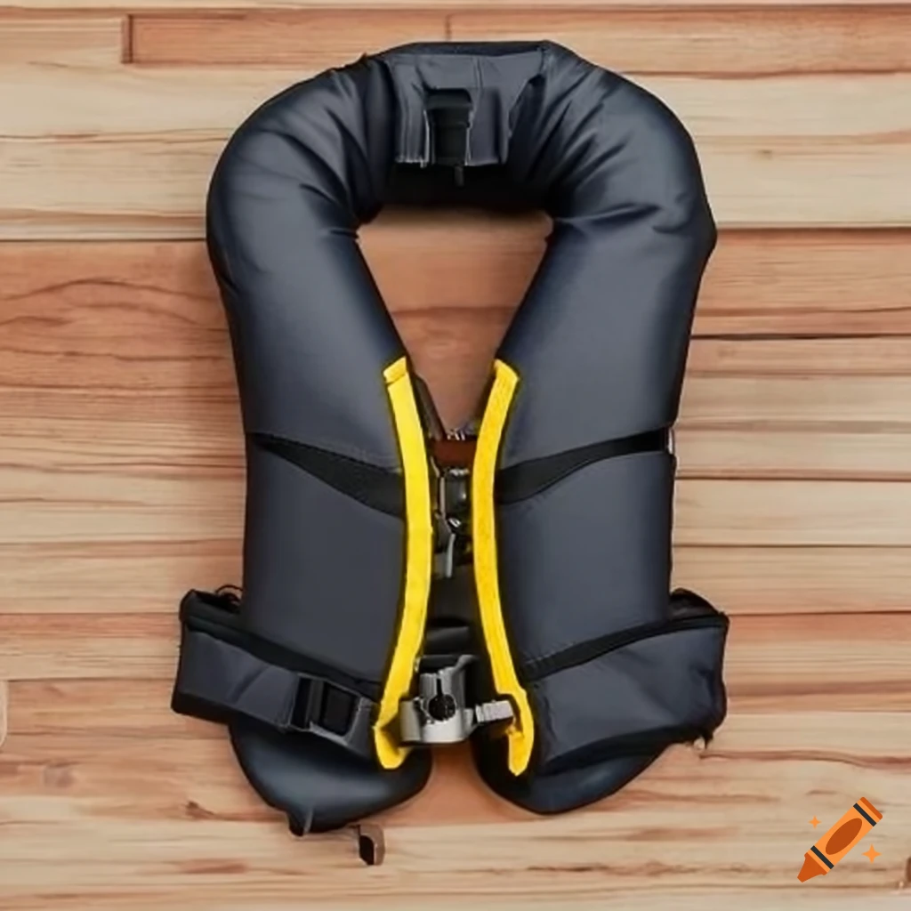 Lifejacket buoyancyaid with zipper and foam on Craiyon
