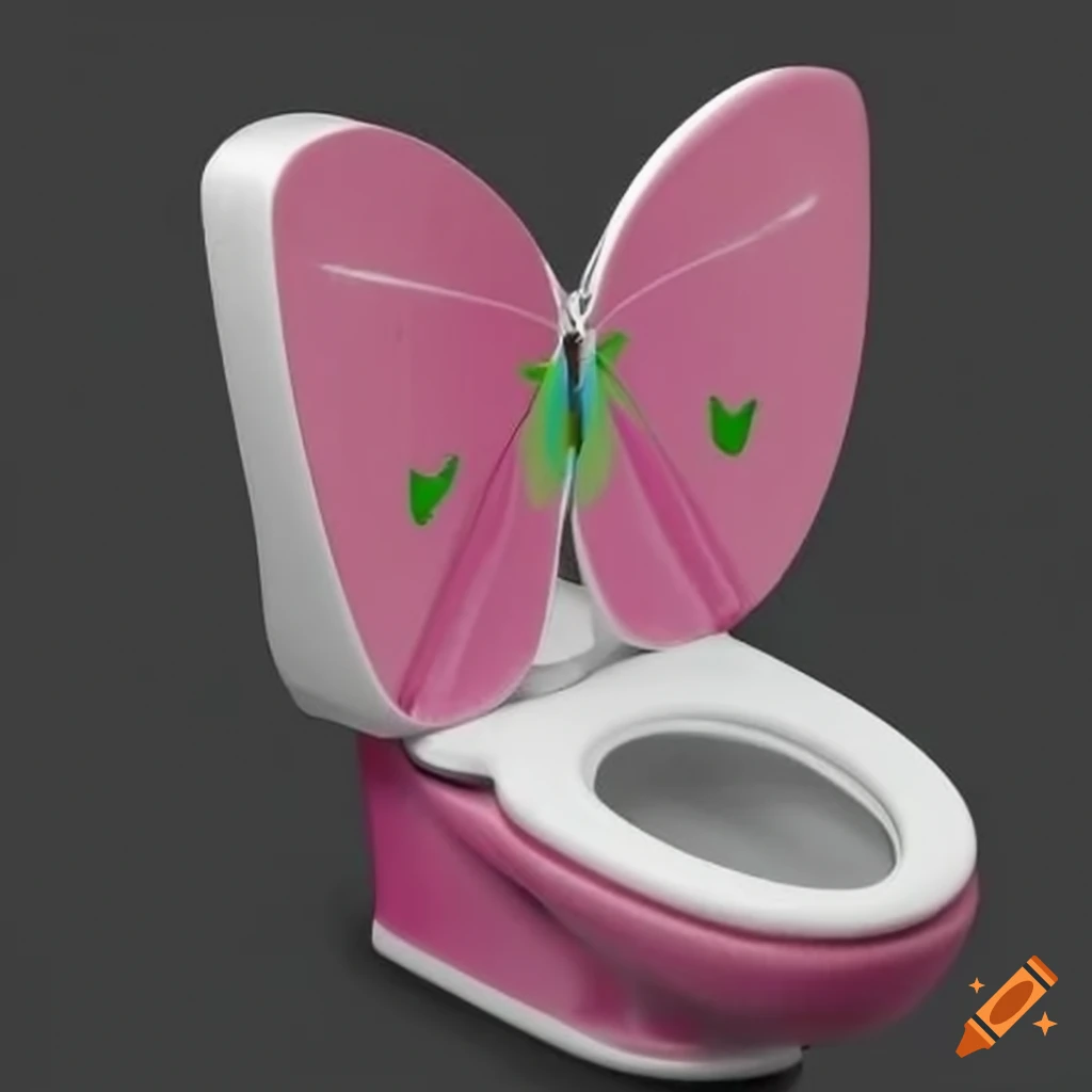 Butterflyshaped toilet on Craiyon